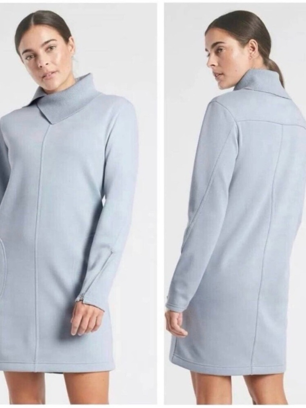 Athleta Cozy Karma Vela Fleece Lined Sweatshirt Dress Size Small